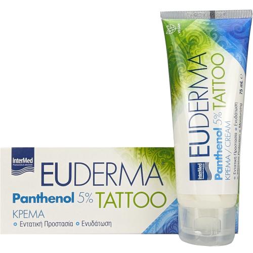 Intermed Euderma Panthenol 5% Ενυδατική Κρέμα για Ανάπλαση & Προστασία Μετά το Τατουάζ ή την Αφαίρεσή του 75ml